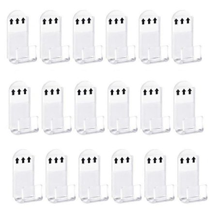 18 st Skivhållare Akryl Väggfäste Album Skiva Visningsställ Klar Vinyl Display Borrfri Förvaring Flytande Hylla[D]