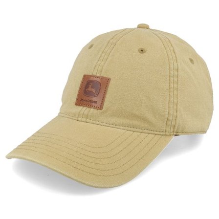 John Deere - Beige unconstructed Keps - Stone Washed Logo Light Brown Dad Cap @ Hatstore