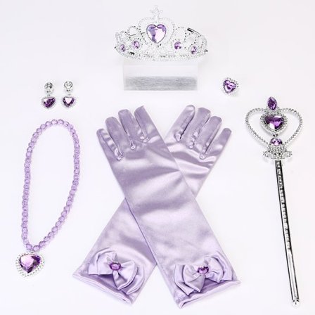 Prinsessapukeutumisasustaja Prinsessa Queen Wand ja Tiara Crown Dress Up Accessoarer Girl Set