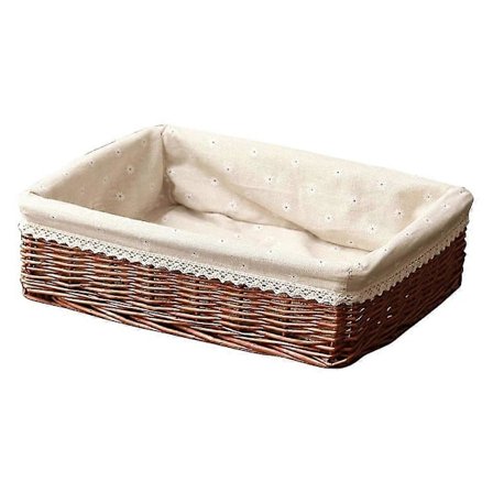 Handgjord Vicker Förvaringskorg Bröd Korg Fruktkorg Serveringskorgar För Hem Köket Skrivbord Cand (haoyi (FMY)