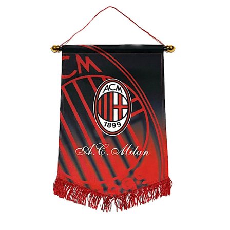 Gos- Fotballklubb dobbeltsidig kompositt pentagonal flagg Ac milan