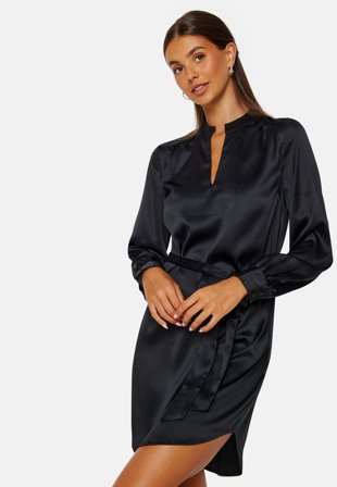 BUBBLEROOM Onita Satin Tunic Black Klær