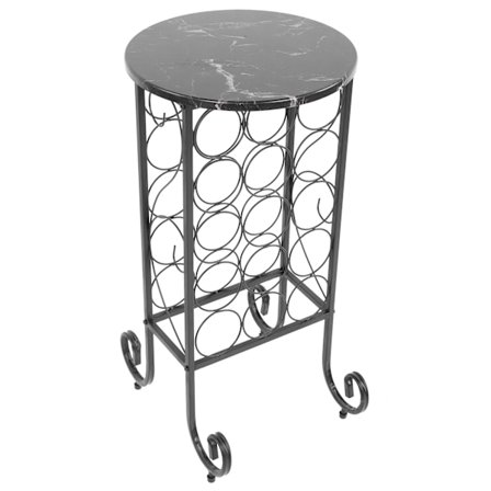 Vinholder i industriel stil, fritstående, 15 flasker, vinopbevaringsreol, hyldeorganisator