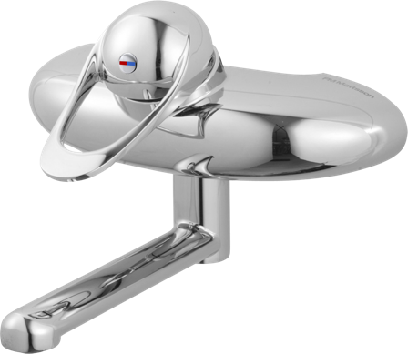 FM Mattsson 8134-1150 Tvättställsblandare ettgrepp, 150 c/c, inkl. utloppspip, Badrum