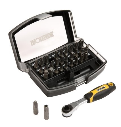 Ironside 244000 Bitssats 31 delar, med bitsspärrnyckel, Borra & mejsla