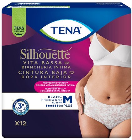 Pannolone a Mutandina Assorbente Tena Silhouette Plus White