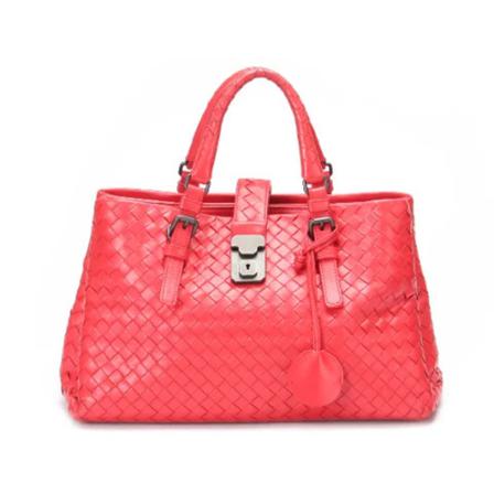 Bottega Veneta Vintage, Pre-owned Leather Handbag Rood, Dames, Maat:ONE Size
