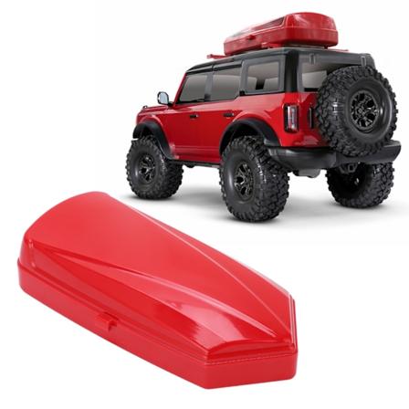 RC-auton kattotavaratila, matkalaukku, säilytyslaatikko 1/10 1/8 kauko-ohjattavan auton päivitysosiin, punainen