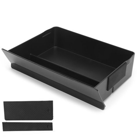 Organizer för förvaringslåda i bilens mittkonsol med silikonmattor, tillbehör till bil, ersättning för Tesla Model X