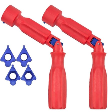 Universal Toalettsete Monteringsnøkkel, 2 Stk Toalettsete Monteringsverktøy med Ledd, Installasjon Toalettsete 10/13/17mm