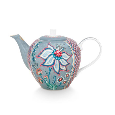 PIP Studio Flower Festival tekanna 1,6 liter, blå | Dukning & Servering > Tebryggare & Tekannor > Tekanna | Bagaren och Kocken