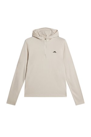 J.Lindeberg - Golf - Mario Quarter Zip Hood - Grå - Man - L