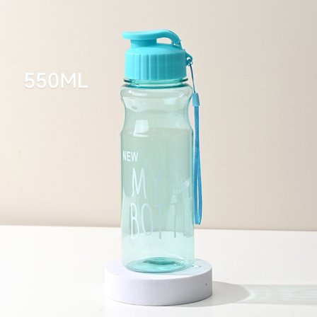 Transparent vattenflaska Portabel sportkopp för att dricka 550ml