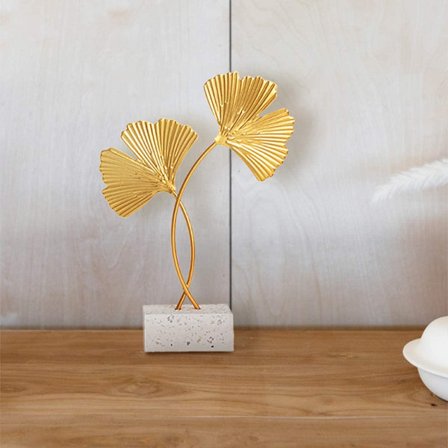 Kultaiset lehdet, Ginkgo Biloba -koristeet, metallikoristelu