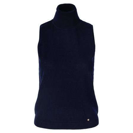 tirillm, Alicia kraag mouwloze Trui Blauw, Dames, Maat:S