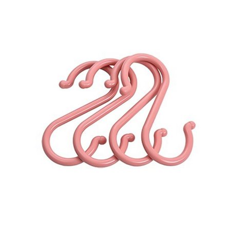 Rosa 16 plast hengende S-kroker, 12 cm multifunksjonskrok i