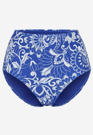 Cellbes of Sweden - Bikiniunderdel med høj talje i blå / mønstret til damer i størrelse 50