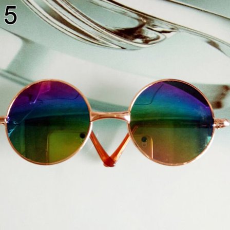 Søde runde stel Plys dukke briller 5 5