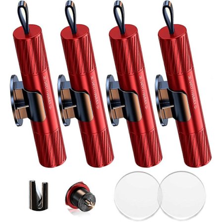 Højkvalitets splinterny 4-pak bilrudeknuser og sikkerhedsselekniv, automatisk redningsværktøj, Saf (LGL)