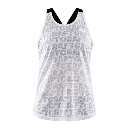 Craft Women's Core Charge Logo Singlet Women Short sleeved fitness sweater White XS