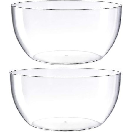 Stor salatbolle, rund form i premium akryl, bruddsikker klar (Farge: Medium)