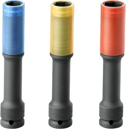 Facom NSI.3EL Kraftpipesett 1/2", 17/19/21 mm, lang, Håndverktøy