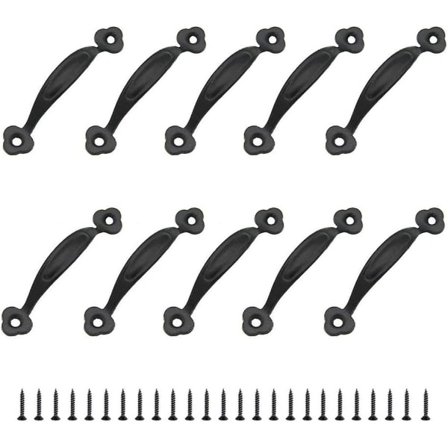 10 Retro Knoppar Skåpshandtag Dörrknopp Rustik Centrum Avstånd Zink Legering (80mm)