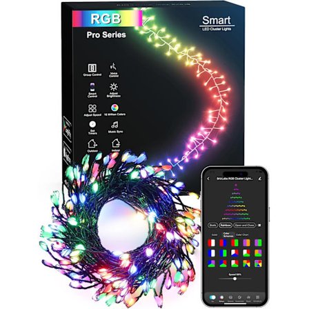 Julbelysning, 20 meter 200 LED Färgskiftande Trädbelysning 11-Funktioner Kallvit & Flerfärgad