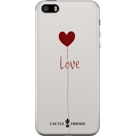 Yhteensopiva Puhelinkuori Apple Apple iPhone 5s Cactus and Friends - Love Balloon Minimal