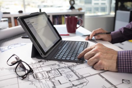 ZAGG / INVISIBLESHIELD Pro Keys - tastatur og folioveske - Nordisk - svart/grå