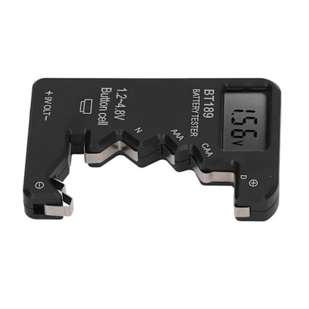 Paristotesteri Kapasiteetin Mittari Digitaalinen Näyttötyökalu AA AAA 6F22 9V 1.5V Musta