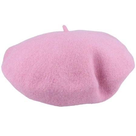 Seeberger - Pink beret Hat - Boiled Wool Pink Beret @ Hatstore