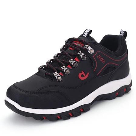 Nya Mäns Lediga Sneakers Bekväm Körskor Andningsbart Läder Loafers Mäns Läderskor Vandringskor Plus Storlek: L692 black 42