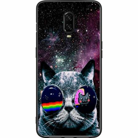 Oneplus 6t Svart Skal Space Cat