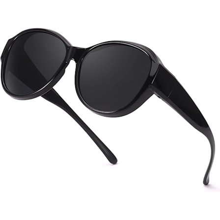 Polariserade solglasögon för kvinnor med rund båge över glasögon med UV-skydd