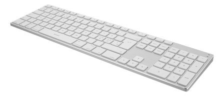Deltaco TB-402 - tastatur - Pan Nordic - sølv