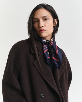 GANT - Silkeskjerf med blomstertrykk til dame evening blue