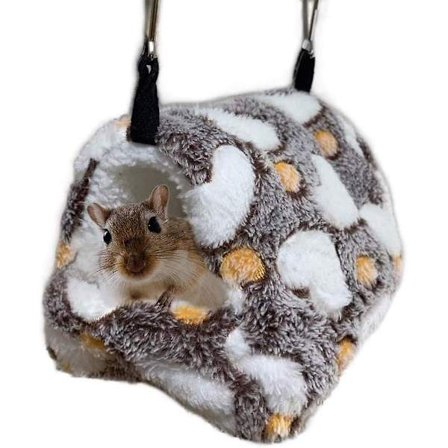 Vinterkampagne, hamster hængekøje til bur, plys hængekøje til små dyr, marsvine rede sengetøj, gemmested til egern pindsvin gerbils vinter