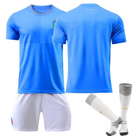 Qatar Fotbolls-vm 2022 Italien Fotboll Kit - Vit Blå 26