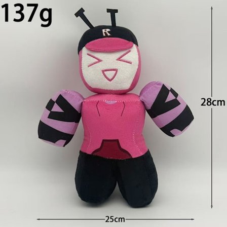 Gubby Plysjleketøy – Indie Spill Samleobjekt Myk Utstoppet Dukke for Fans**Rosa R Cube Mann