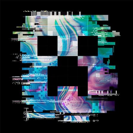 Minecraft Glitch Canvas Tryck 30cm x 30cm x 1.8cm Svart/Multico