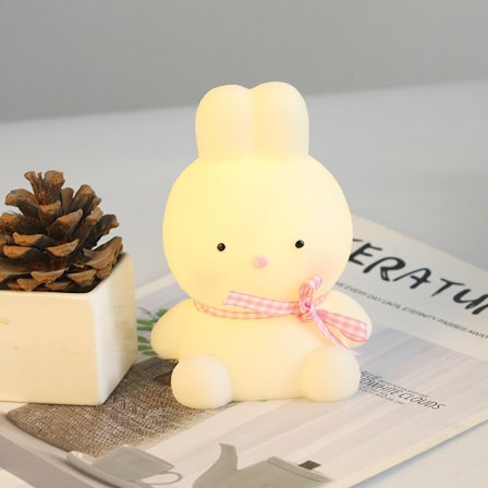 Nattlampa bordslampa LED dekorationslampa LED bordslampa kanin bordslampa skrivbordsläslampa kanindekoration plast blå kaninlampa söt lampa 8c