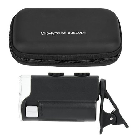 Universell telefonmikroskopförstorare 60~100X zoom in med LED och UV-ljus Små föremål observationsverktyg