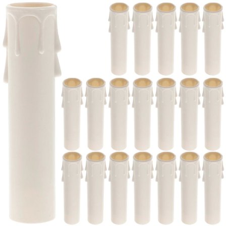 20 stk. Plast Lysmansjetter Ermer Lysekrone Deler Lysmansjetter (22x105mm)