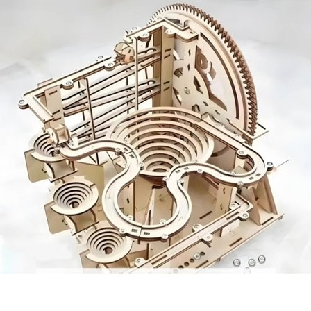 Gør-det-selv puslespil 3d træ marmor løb træ bane montessori uddannelse legetøj træ stiksav puslespil