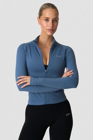 Define Seamless Zip Long sleeve Dusty Twilight Blue