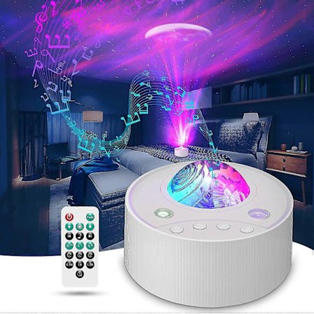 Nordlys Natlampe Projektor - Aurora Borealis Projektor Med Fjernbetjening