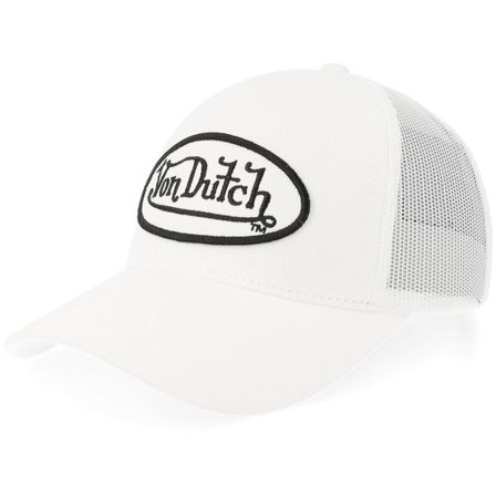 Von Dutch - Vit trucker Keps - Oval Patch White/White Trucker @ Hatstore