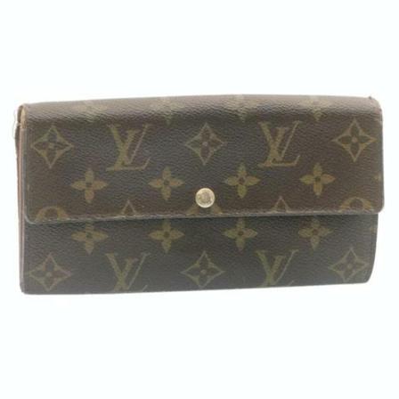 Louis Vuitton Vintage, Pre-owned Portefeuille Sarah Bruin, Dames, Maat:ONE Size,Canvas