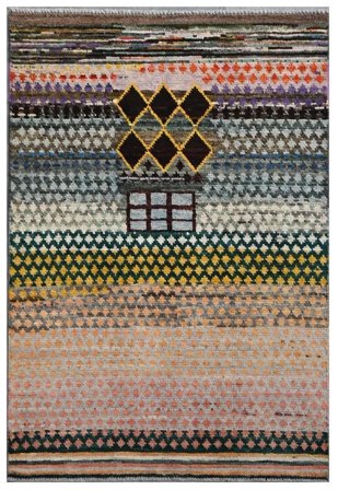 Moroccan Berber - Afghanistan Moderne Brun/Sort (Uld, Afghanistan)